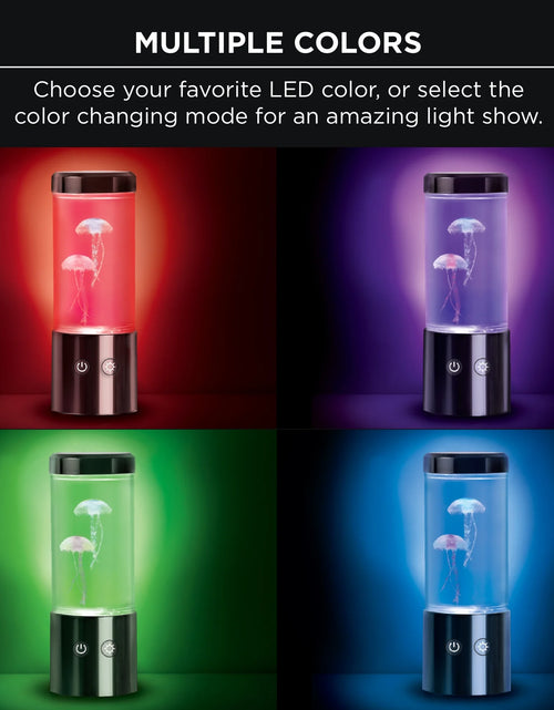 Load image into Gallery viewer, Jellyfish Night Light Lamp Motion &amp; Multicolor Leds - Easy Mode Switching, USB Powered - 9"
