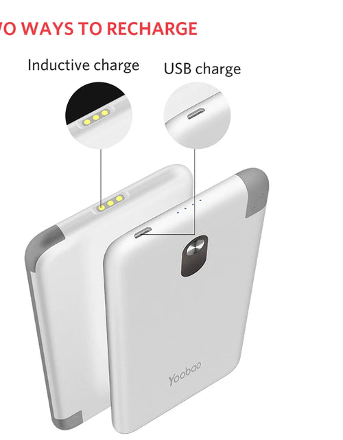 Load image into Gallery viewer, Wireless Charging Station with 5PCS Power Bank, 10000Mah Portable Charger with Built in Cable Compatible with Iphone/Samsung/Android for Home, Office, Bar, Restaurant (White)

