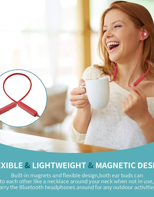 Load image into Gallery viewer, Bluetooth Earbuds Wireless Headphones Bluetooth 5.3 Running Headphones IPX7 Waterproof Earphones with 12 Hrs Playtime Stereo Sound Isolation Headsets for Workout Gym,Red
