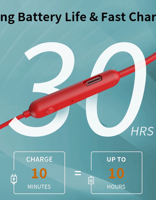 Load image into Gallery viewer, Bluetooth Earbuds Wireless Headphones Bluetooth 5.3 Running Headphones IPX7 Waterproof Earphones with 12 Hrs Playtime Stereo Sound Isolation Headsets for Workout Gym,Red
