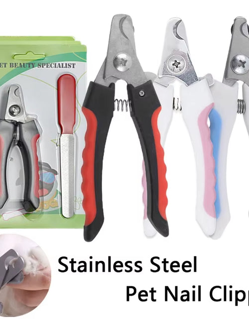 Load image into Gallery viewer, Professional Pet Nail Clipper Stainless Steel Dog Cat Nail Trimmer Labor-Saving Nail Clipper Convenient Dog Grooming Supplies
