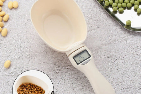 Pet Food Measuring Scoop Electronic Dog Cat Food Measuring Cup Digital Spoon Scale Kitchen Food Scale with LED Display