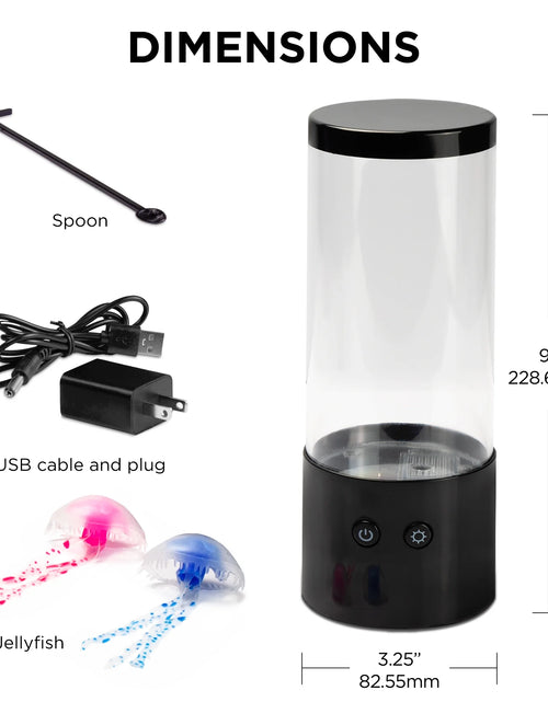 Load image into Gallery viewer, Jellyfish Night Light Lamp Motion &amp; Multicolor Leds - Easy Mode Switching, USB Powered - 9"
