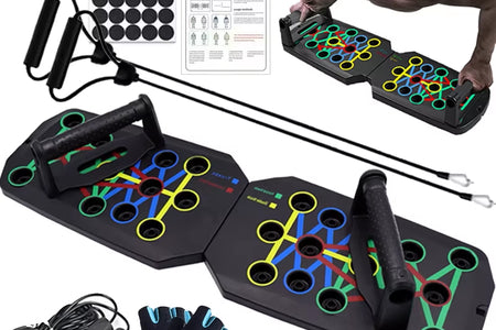 Push-Up Board Set Portable Multifunctional Push-Up Bar Foldable Fitness Equipment for Chest Abdomen Arms/Back Training