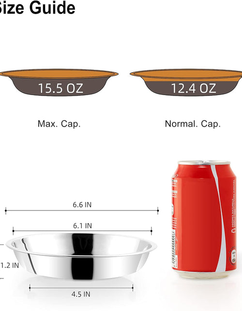 Load image into Gallery viewer, Stainless Steel Cat Bowls, Whisker Fatigue Cat Bowl, Metal Cat Dishes, Shallow Cat Food Dish
