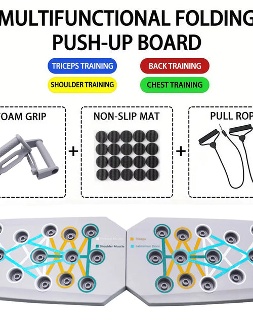Load image into Gallery viewer, Push-Up Board Set Portable Multifunctional Push-Up Bar Foldable Fitness Equipment for Chest Abdomen Arms/Back Training
