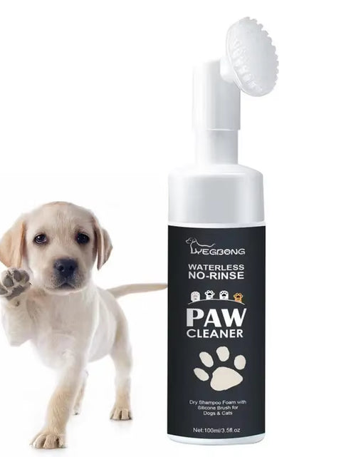Load image into Gallery viewer, 100Mlpaw Cleaner Foam Dog Claw Cleaner Cat Paw Cleaner Waterless Pet Shampoo with Dog Brush for Rinse-Free Cat Paw Deep Cleanser
