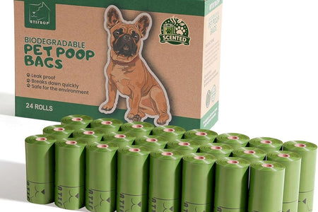 Biodegradable Dog Poop Bags 360 Count Scented, Leak Proof and Extra Thick Waste Bag Refill