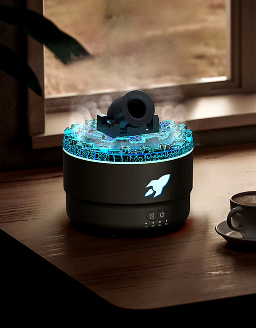 Load image into Gallery viewer, Volcanic Crack Light Cannons Humidifier Essential Oil Diffuser with Timer Cannon Blast Aroma Humidifier Aromatherapy Diffuser
