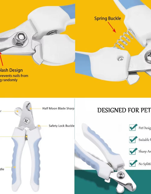 Load image into Gallery viewer, Professional Pet Nail Clipper Stainless Steel Dog Cat Nail Trimmer Labor-Saving Nail Clipper Convenient Dog Grooming Supplies
