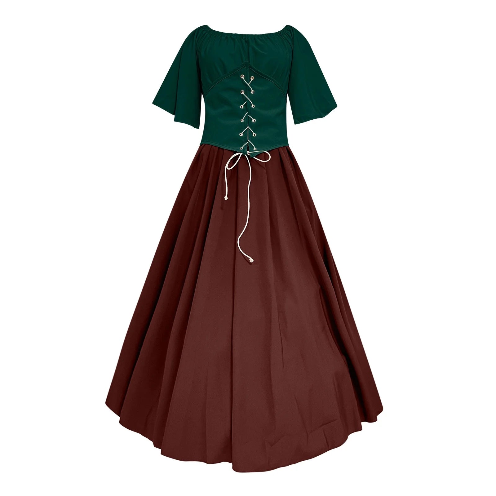 UPPADA Vestidos De Feria Renacentista Para Mujeres Medievales Irlandeses Tradicionales Talla Grande Vestidos Con Volantes Sobre Vestido Corsé Retro Vestido De Cosplay