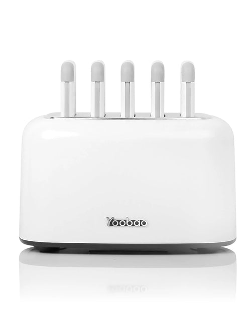 Load image into Gallery viewer, Wireless Charging Station with 5PCS Power Bank, 10000Mah Portable Charger with Built in Cable Compatible with Iphone/Samsung/Android for Home, Office, Bar, Restaurant (White)
