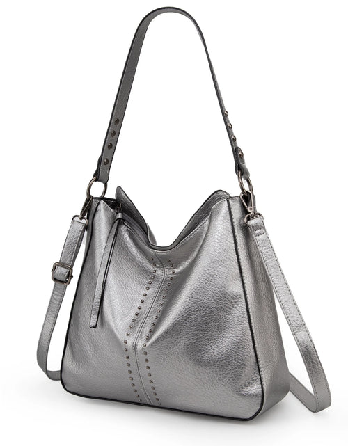 Load image into Gallery viewer, Hobo Bag for Women Crossbody Purse and Handbags Ladies Chic Shoulder Bags, Pearl Silver
