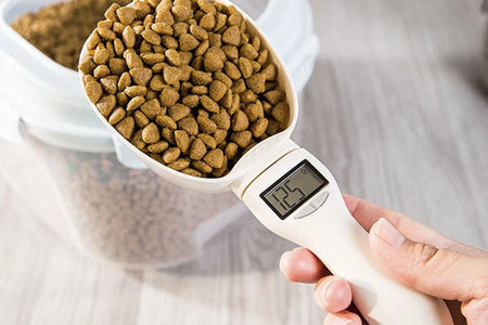 Pet Food Measuring Scoop Electronic Dog Cat Food Measuring Cup Digital Spoon Scale Kitchen Food Scale with LED Display