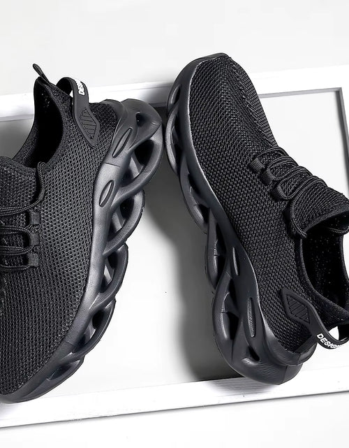 Load image into Gallery viewer, Men Casual Sport Shoes Breathable Lightweight Sneakers Outdoor Mesh Black Running Shoes Athletic Jogging Tenis Walking Shoes
