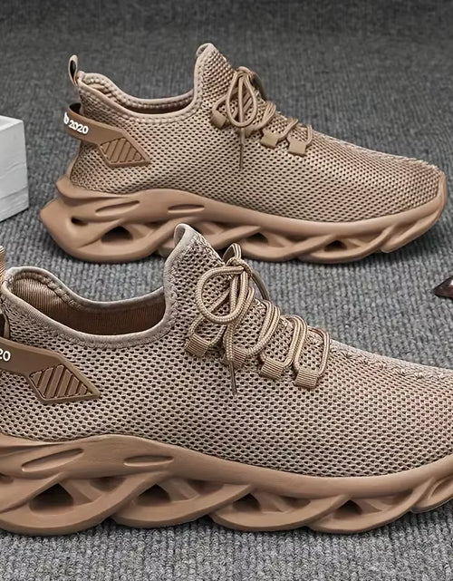 Load image into Gallery viewer, Men Casual Sport Shoes Breathable Lightweight Sneakers Outdoor Mesh Black Running Shoes Athletic Jogging Tenis Walking Shoes
